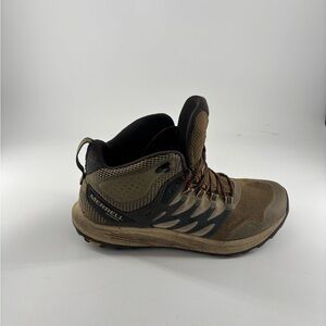Merrell Nova 3 Waterproof Mid Top Brown Black Hiking Shoes Men’s Size 10